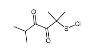2,5-dimethyl-3,4-dioxohexan-2-yl hypochlorothioite结构式