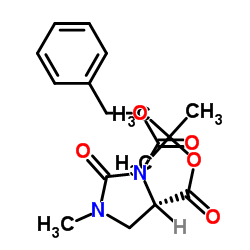 (4S)-3-苯甲氧羰基-1-甲基-2-氧代咪唑啉-4-羧酸叔丁酯结构式