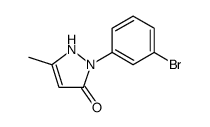 3H-Pyrazol-3-one, 2-(3-bromophenyl)-1,2-dihydro-5-methyl Structure