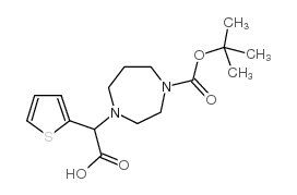 1-Boc-4-(羧基噻吩-2-甲基)-[1,4]二氮杂烷结构式