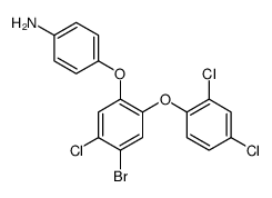 4-[4-bromo-5-chloro-2-(2,4-dichlorophenoxy)phenoxy]aniline Structure