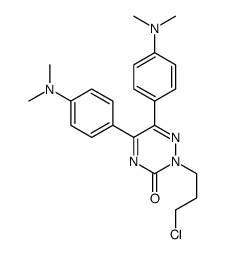 2-(3-chloropropyl)-5,6-bis(4-dimethylaminophenyl)-1,2,4-triazin-3-one结构式