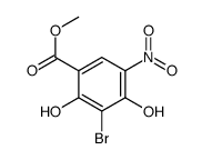 methyl 3-bromo-2,4-dihydroxy-5-nitrobenzoate结构式