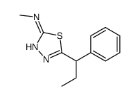N-methyl-5-(1-phenylpropyl)-1,3,4-thiadiazol-2-amine结构式