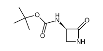 (3R)-3-(t-butyloxycarbonyl)aminoazetidin-2-one Structure