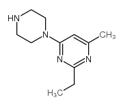 2-乙基-4-甲基-6-哌嗪-1-嘧啶结构式