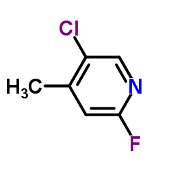5-氯-2-氟-4-甲基吡啶结构式