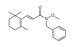 (E)-N-benzyl-N-methoxy-3-(2,6,6-trimethylcyclohex-1-en-1-yl)acrylamide结构式