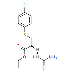 ETHYL 2-[2-(AMINOCARBONYL)HYDRAZONO]-3-[(4-CHLOROPHENYL)SULFANYL]PROPANOATE结构式