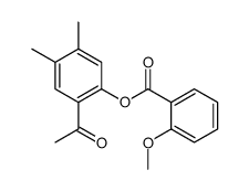 (2-acetyl-4,5-dimethylphenyl) 2-methoxybenzoate Structure
