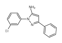 2-(3-溴苯基)-5-苯基-2H-吡唑-3-胺结构式
