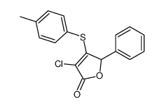 4-chloro-3-(4-methylphenyl)sulfanyl-2-phenyl-2H-furan-5-one Structure