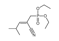 2-(diethoxyphosphorylmethyl)-4-methylpent-2-enenitrile Structure