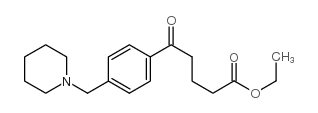 ETHYL 5-OXO-5-[4-(PIPERIDINOMETHYL)PHENYL]VALERATE结构式