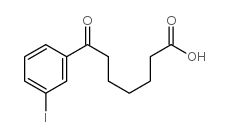 7-(3-iodophenyl)-7-oxoheptanoic acid结构式