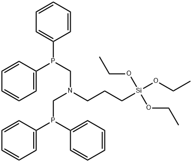 N,N-双[(二苯基膦基)甲基]-3-(三乙氧基硅基)丙胺结构式