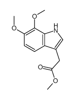 (6,7-二甲氧基-1H-吲哚-3-基)-乙酸甲酯结构式