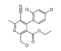 ethyl 2-(chloromethyl)-4-(2,4-dichlorophenyl)-5-cyano-6-methylpyridine-3-carboxylate Structure