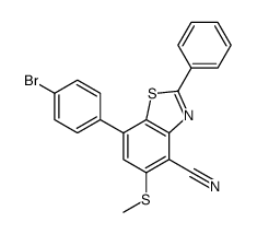 7-(4-bromophenyl)-5-methylsulfanyl-2-phenyl-1,3-benzothiazole-4-carbonitrile Structure