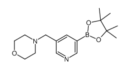 4-[[5-(4,4,5,5-四甲基-1,3,2-二噁硼烷-2-基)-3-吡啶]甲基]-吗啉结构式