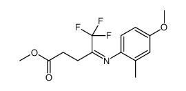 5,5,5-三氟-4-(4-甲氧基-2-甲基苯基-亚氨基)戊酸甲酯结构式