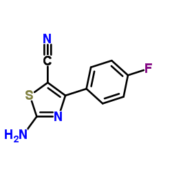 2-Amino-4-(4-fluorophenyl)thiazole-5-carbonitrile Structure