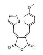 (E,E)-2-<(4-methoxyphenyl)methylene>-3-(2-thienylmethylene)succinic anhydride Structure