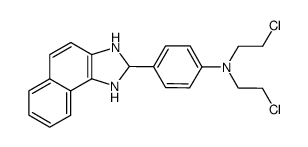 N,N-bis-(2-chloro-ethyl)-4-(2,3-dihydro-1H-naphtho[1,2-d]imidazol-2-yl)-aniline结构式