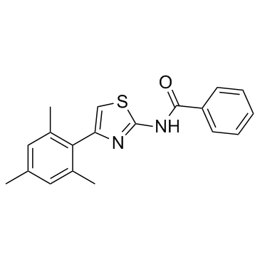 N-[4-(2,4,6-三甲基苯基)-2-噻唑基]苯甲酰胺结构式