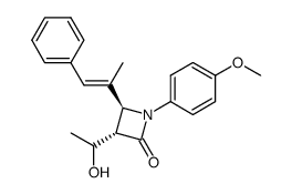 trans-3-(1-hydroxyethyl)-4-(α-methylstyryl)-1-(4-methoxyphenyl)azetidin-2-one结构式