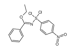 N-(ethoxy(phenyl)methylene)amino(p-nitrophenyl)dichlorosulfurane Structure