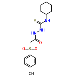 N-Cyclohexyl-2-{[(4-methylphenyl)sulfonyl]acetyl}hydrazinecarbothioamide Structure