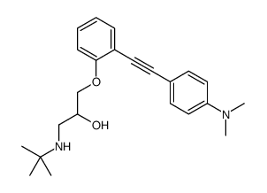 1-(tert-butylamino)-3-[2-[2-[4-(dimethylamino)phenyl]ethynyl]phenoxy]propan-2-ol结构式