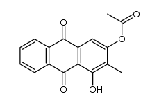 3-acetoxy-1-hydroxy-2-methylanthraquinone Structure