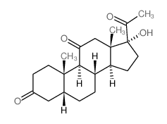 5b-Pregnane-3,11,20-trione,17-hydroxy- (6CI,8CI)结构式