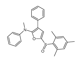 N-methyl-N,3-diphenyl-5-(2,4,6-trimethylphenyl)sulfinylfuran-2-amine结构式