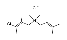 1-[Dimethyl-(3-methyl-buten-(2)-yl)-ammonium]-3-chlor-2-methyl-buten-(2)结构式