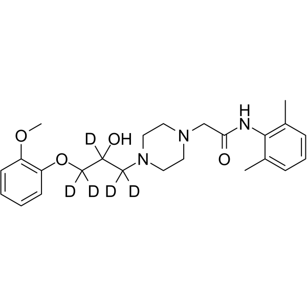 Ranolazine-d5 Structure