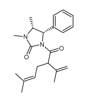 (4S,5R)-1,5-dimethyl-4-phenyl-3-[2'-(1-propen-2-yl)-5'-methyl-4'-hexenoyl]imidazolidin-2-one Structure