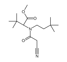 N-(2-氰乙酰基)-N-(3,3-二甲基丁基)-3-甲基-L-缬氨酸甲酯结构式