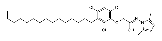 N-(2,5-dimethylpyrrol-1-yl)-2-(2,4,6-trichloro-3-pentadecylphenoxy)acetamide Structure