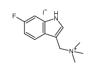 1-(6-fluoro-1H-indol-3-yl)-N,N,N-trimethylmethanaminium iodide Structure