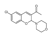 1-(6-Chloro-2-(4-morpholinyl)-2H-benzopyran-3-yl)ethanone结构式