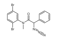 2-azido-N-(2,5-dibromophenyl)-N-methyl-2-phenylacetamide结构式