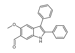 5-methoxy-2,3-diphenyl-1H-indole-6-carbaldehyde Structure