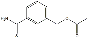 3-(乙酰氧基甲基)硫代苯甲酰胺结构式