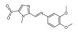 N-(3,4-dimethoxyphenyl)-1-(1-methyl-5-nitroimidazol-2-yl)methanimine Structure