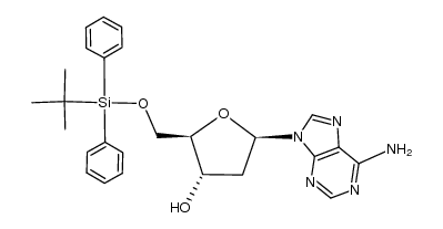 2'-deoxy-5'-O-tert-butyldiphenylsilyl-2'-deoxyadenosine Structure