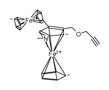 [1-NMe2-2-H-3-Fc-7-CH2OCH2CCH-Fc]结构式