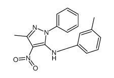 3-Methyl-N-(3-methylphenyl)-4-nitro-1-phenyl-1H-pyrazole-5-amine picture